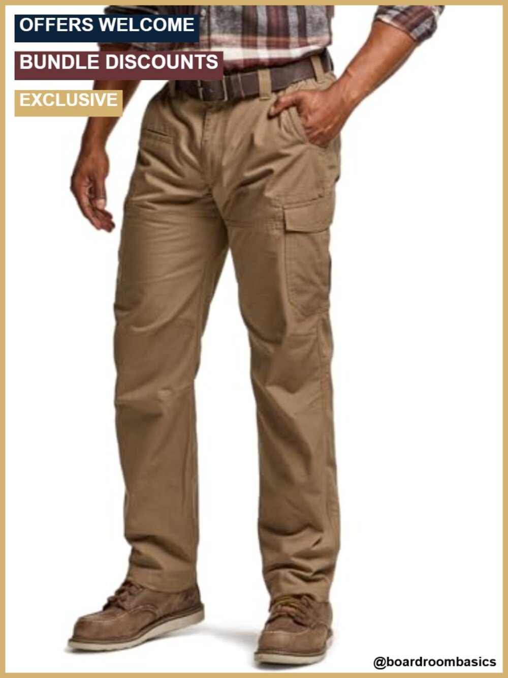 Men's Fleece Lined Tactical Cargo Pants Thermal Winter Work Hiking